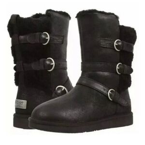 UGG Becket Shearling Leather Biker Boots Size 9